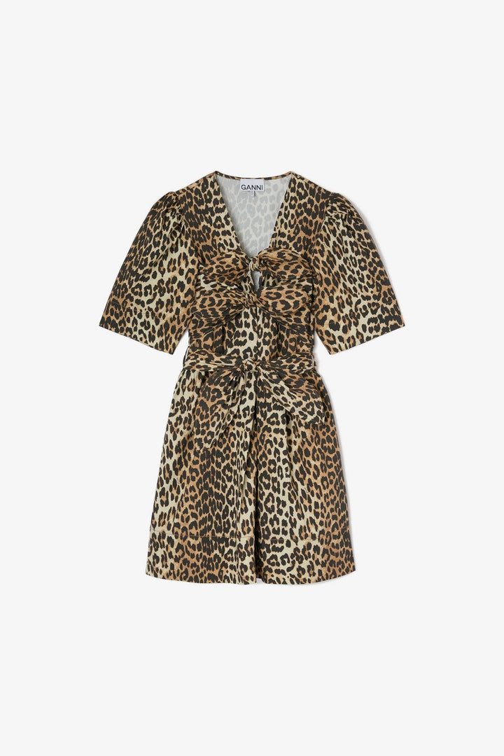 Mini Vestido Cottom Leopard