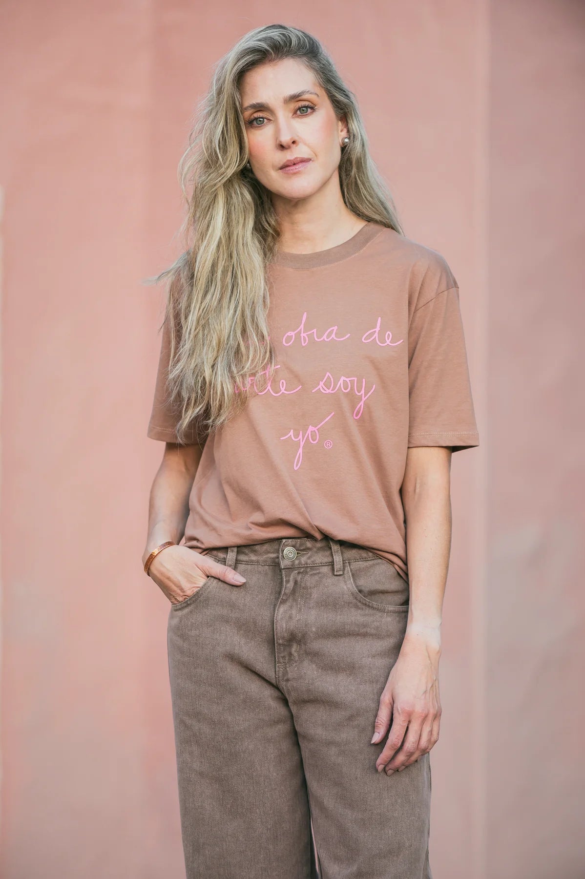 T-Shirt Aquelarre LA OBRA DE ARTE SOY YO T-SHIRT Malva CO