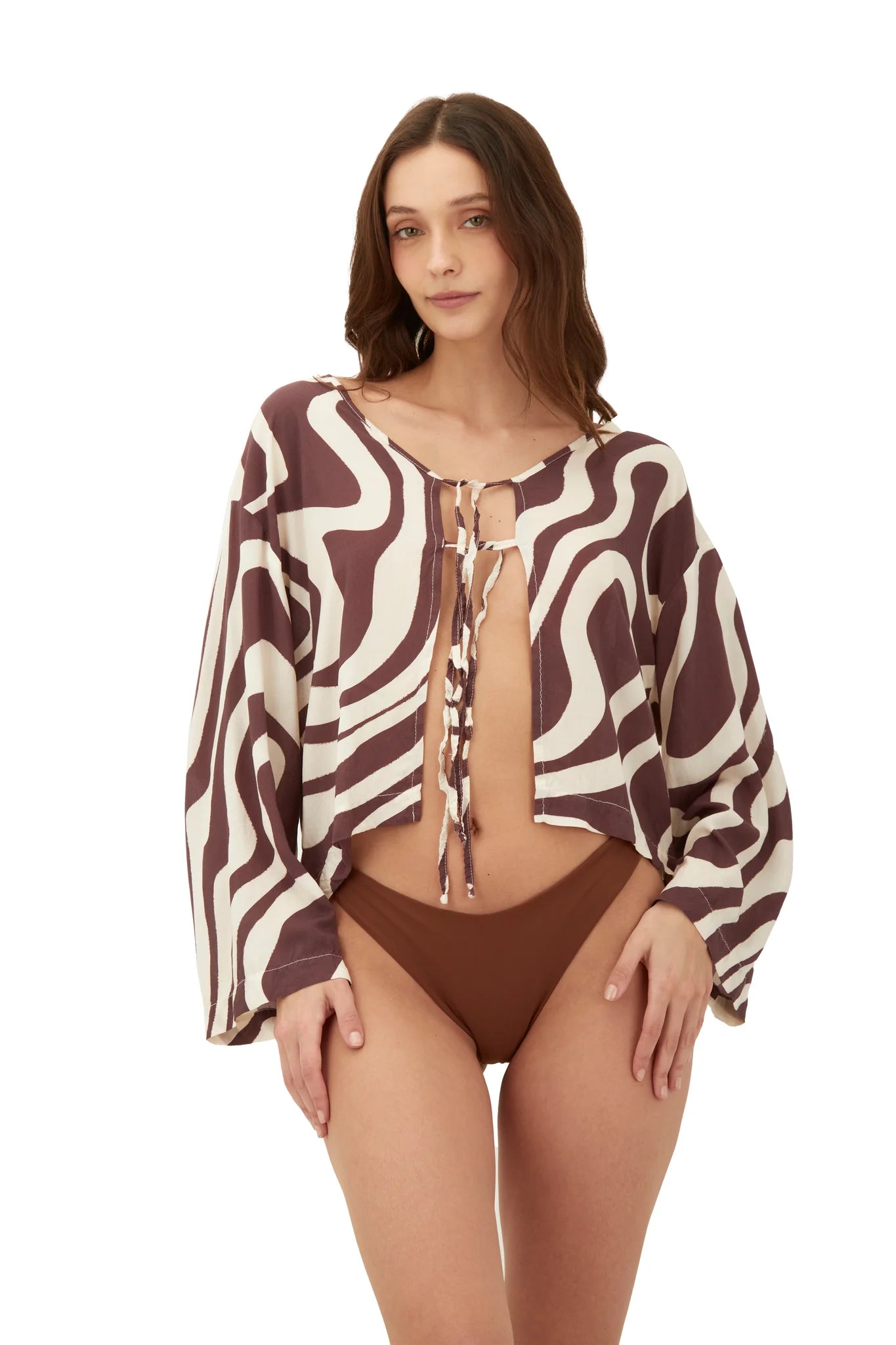 Camisa Chocolate Swirl Luster