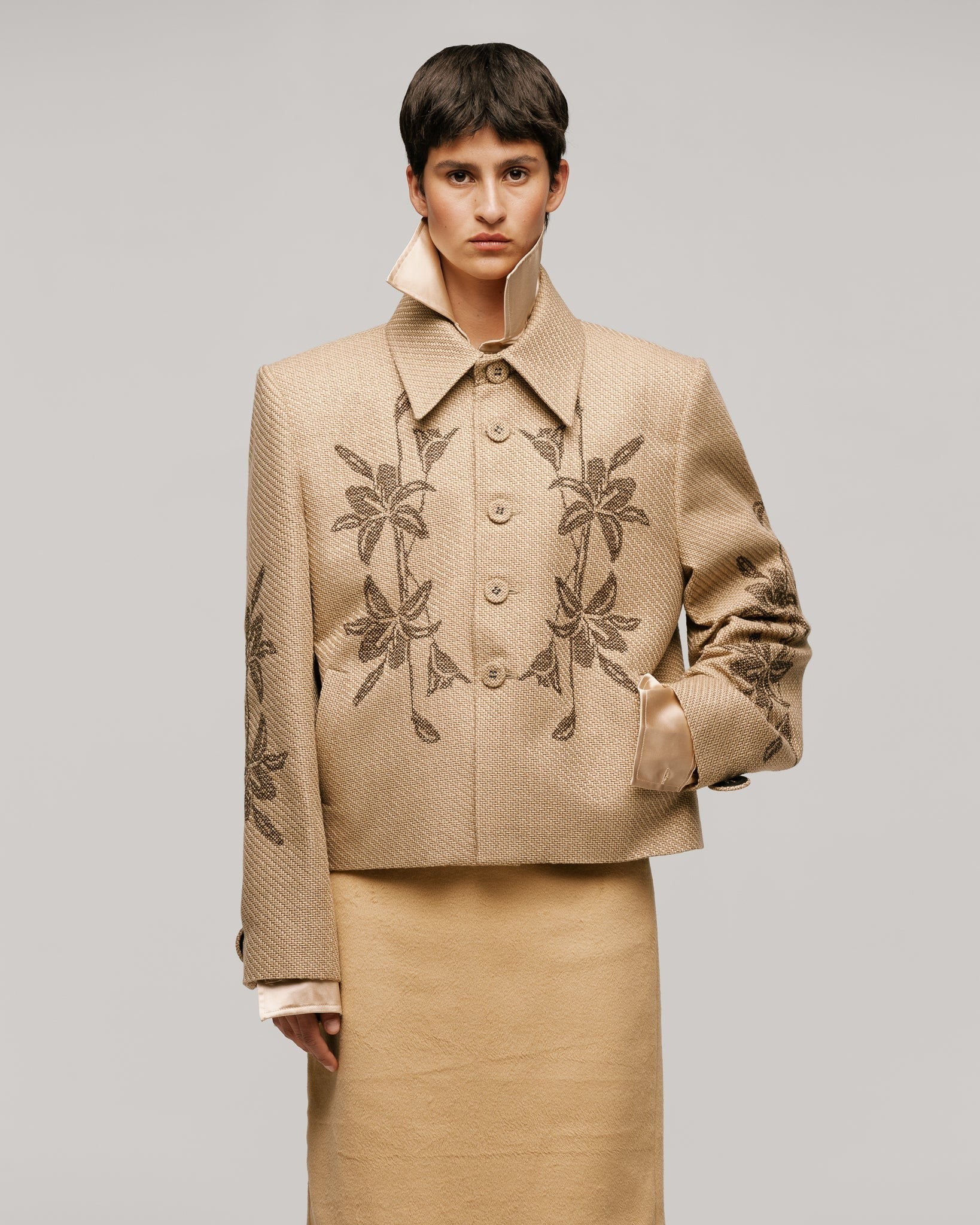 Chaqueta Alirio De Punto De Cruz
