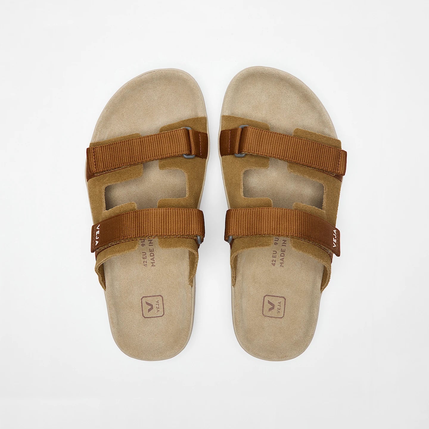 Sandalia Veja De Hombre Arpoador Suede Cognac