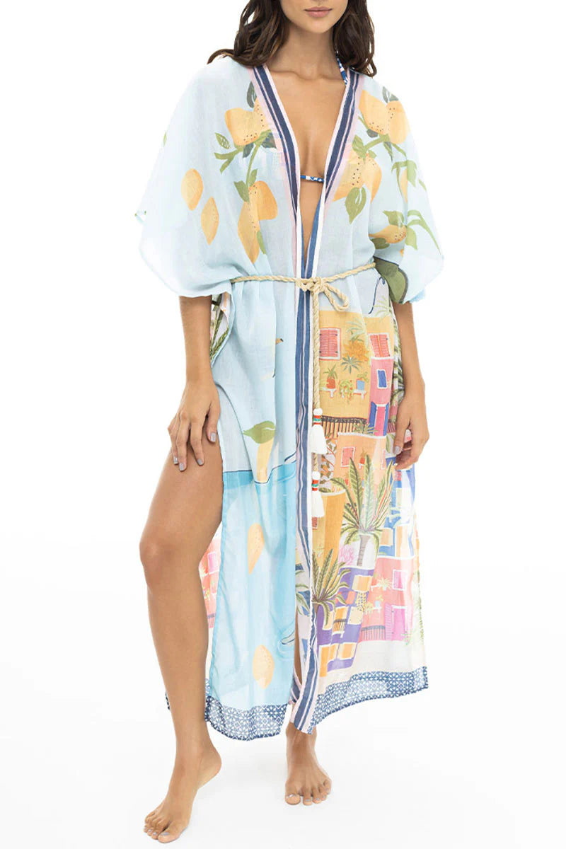 Kimono Con Lazo Art Deco