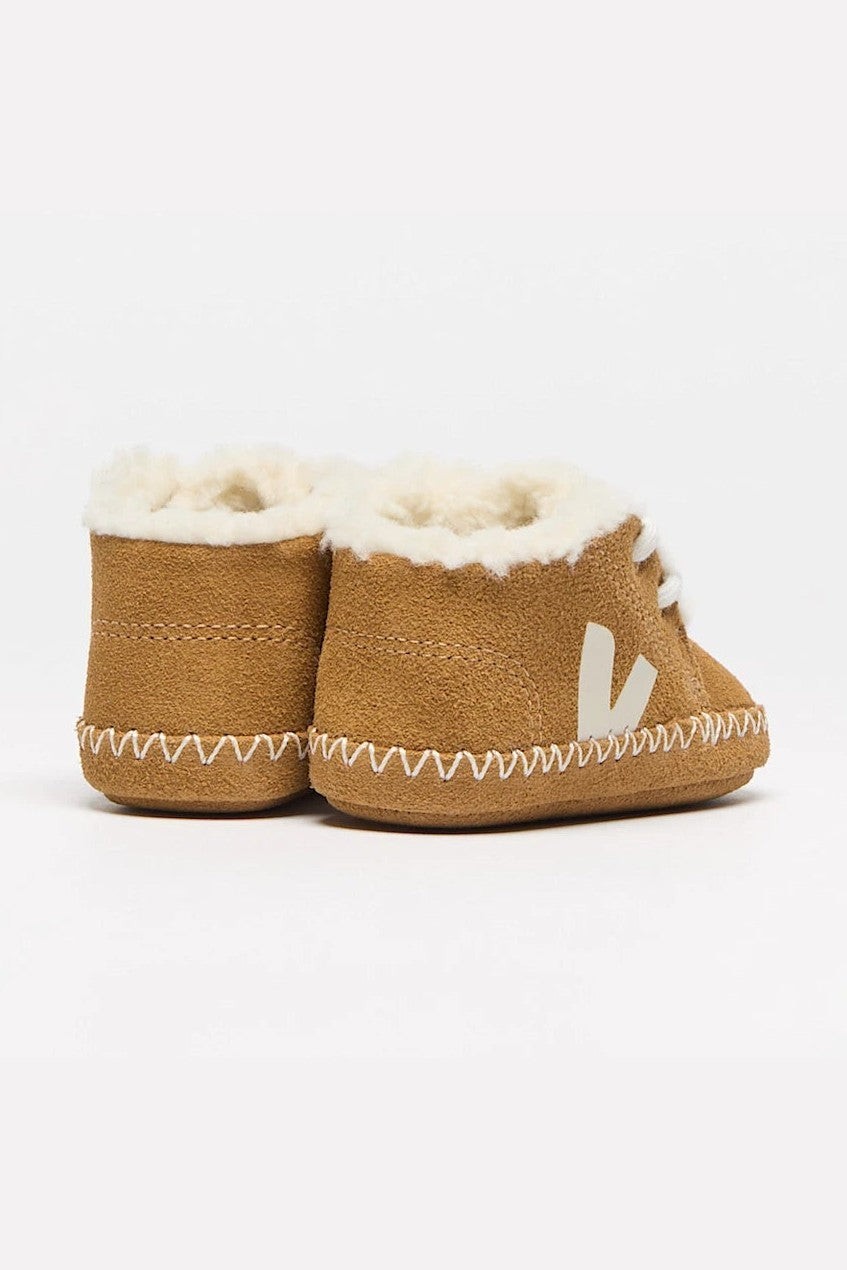 Tenis Veja Baby Fured Suede Camel Pierre