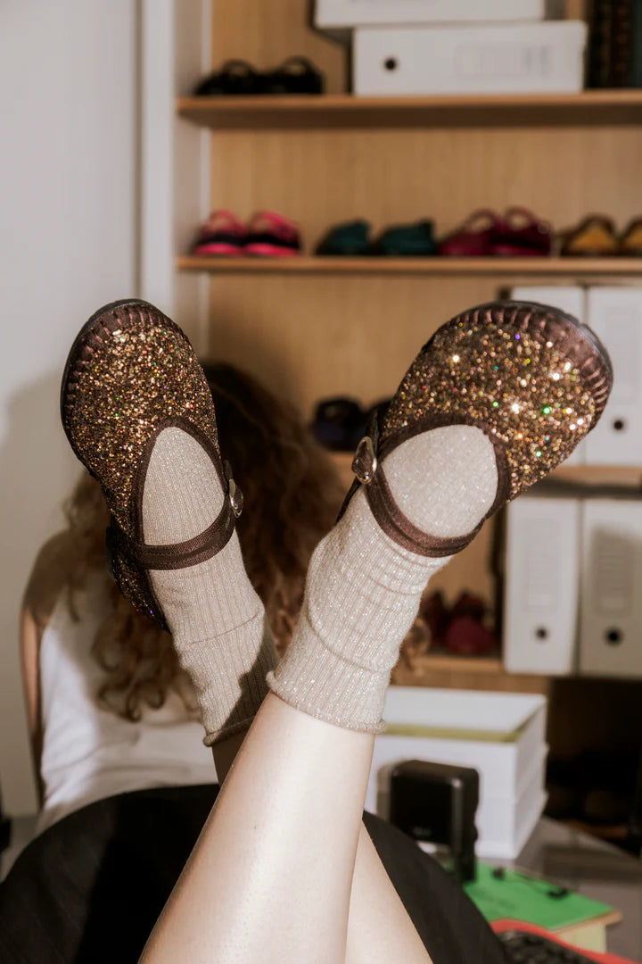 Baleta Pierre Brown Glitter