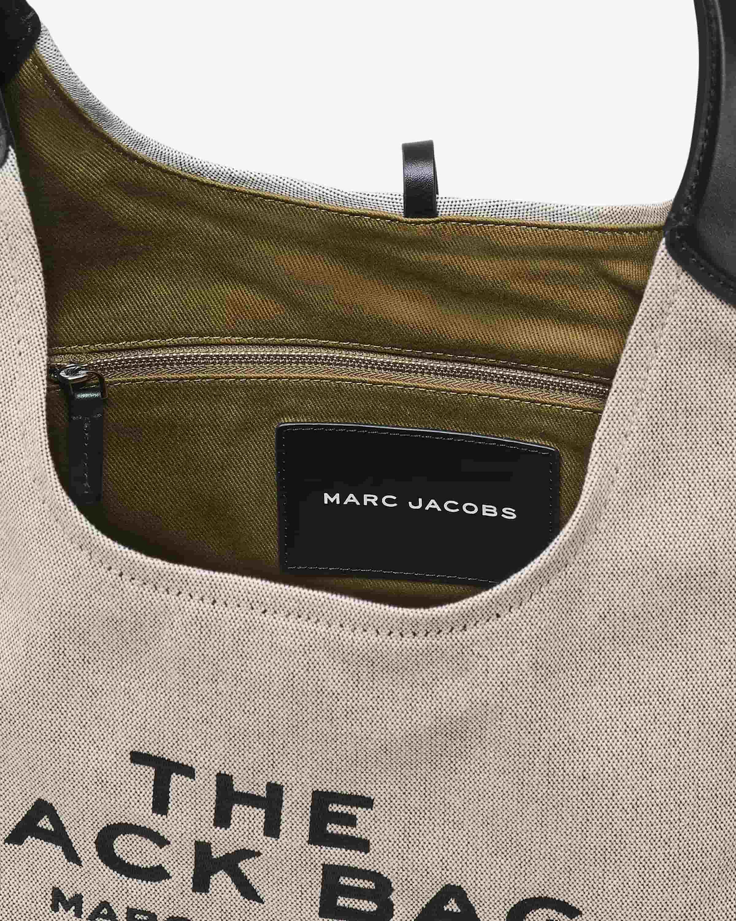 The Leather-Trim Canvas Belted Sack Bag