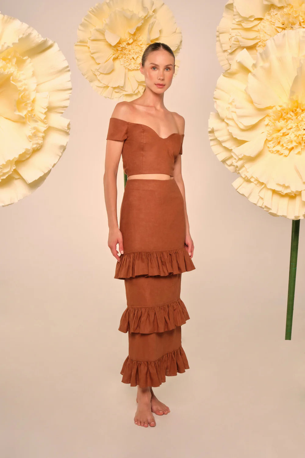 Maxi Falda Dulce Almendra