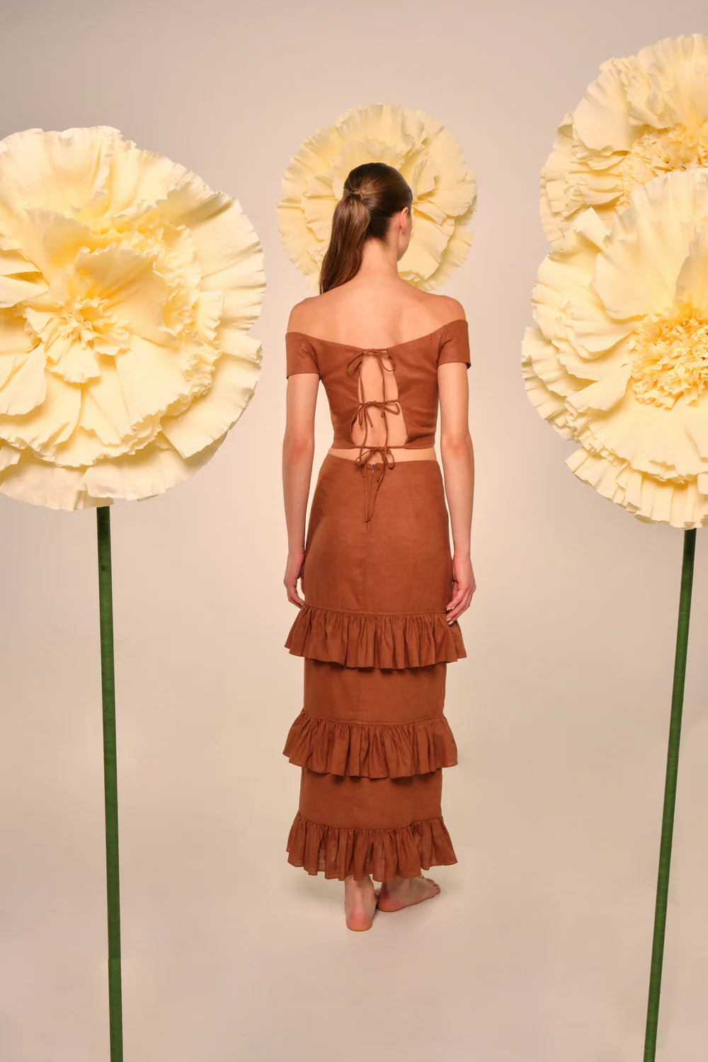 Maxi Falda Dulce Almendra