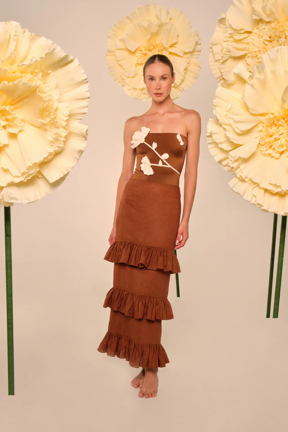 Maxi Falda Dulce Almendra