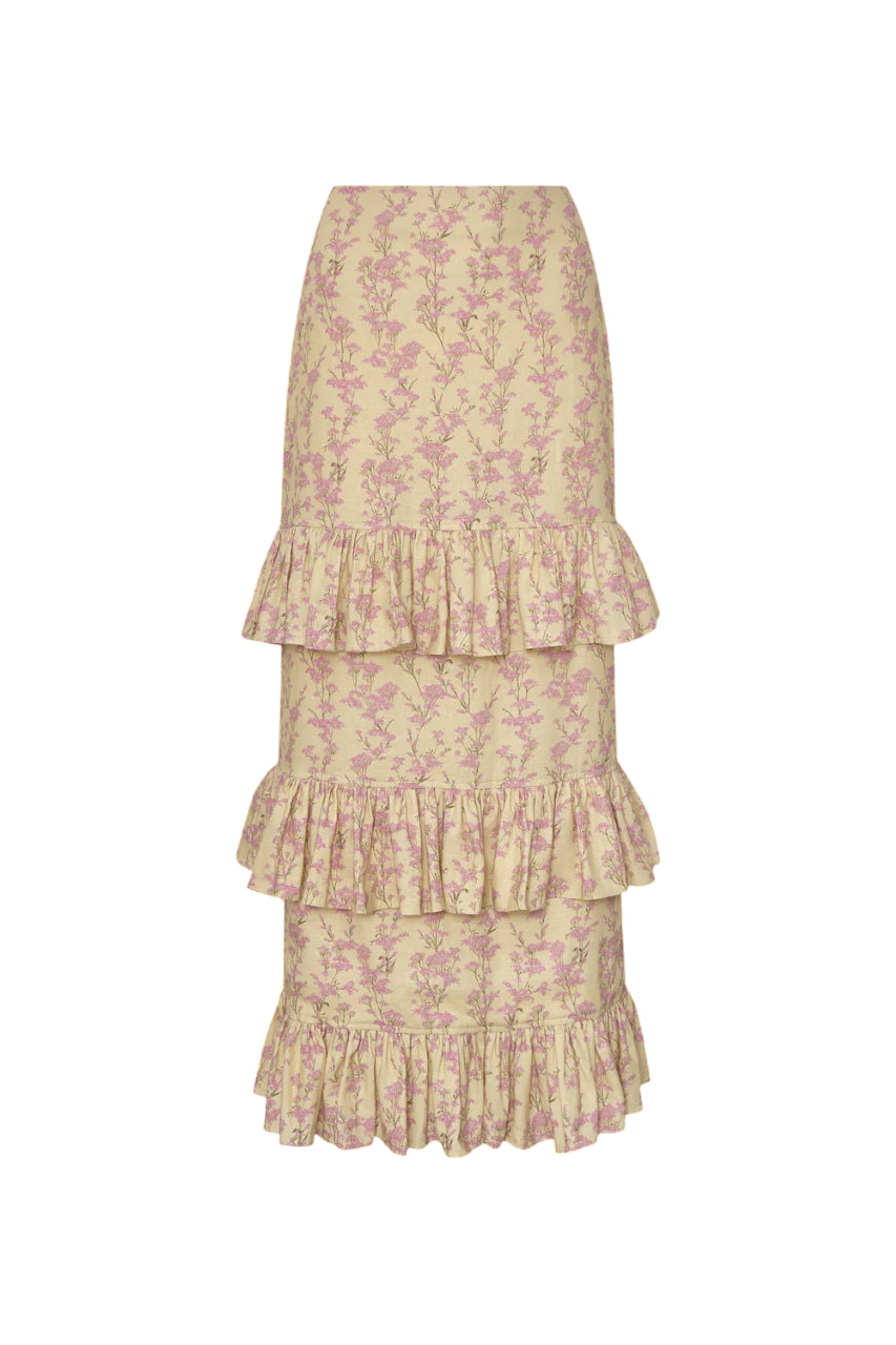 Maxi Falda Polen De Lavanda