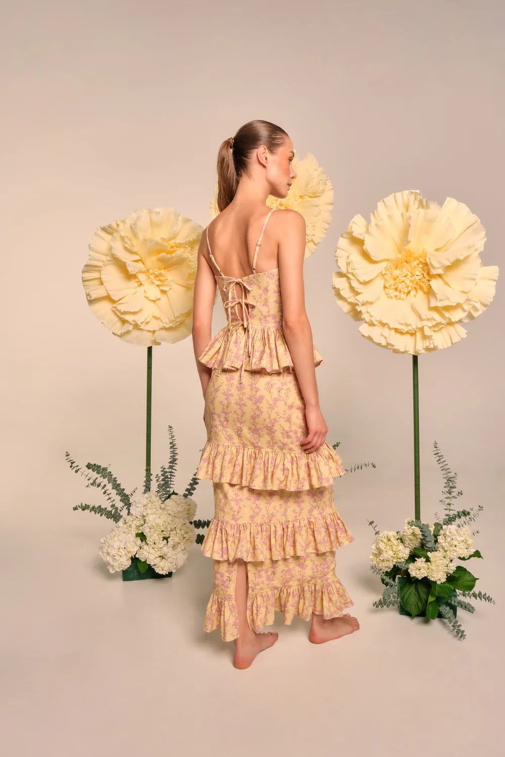 Maxi Falda Polen De Lavanda