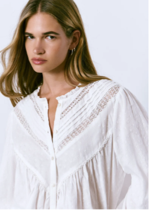 Blusa Romantica Manga Volumen