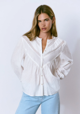 Blusa Romantica Manga Volumen