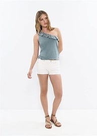 Camiseta Asimetrica Bordada