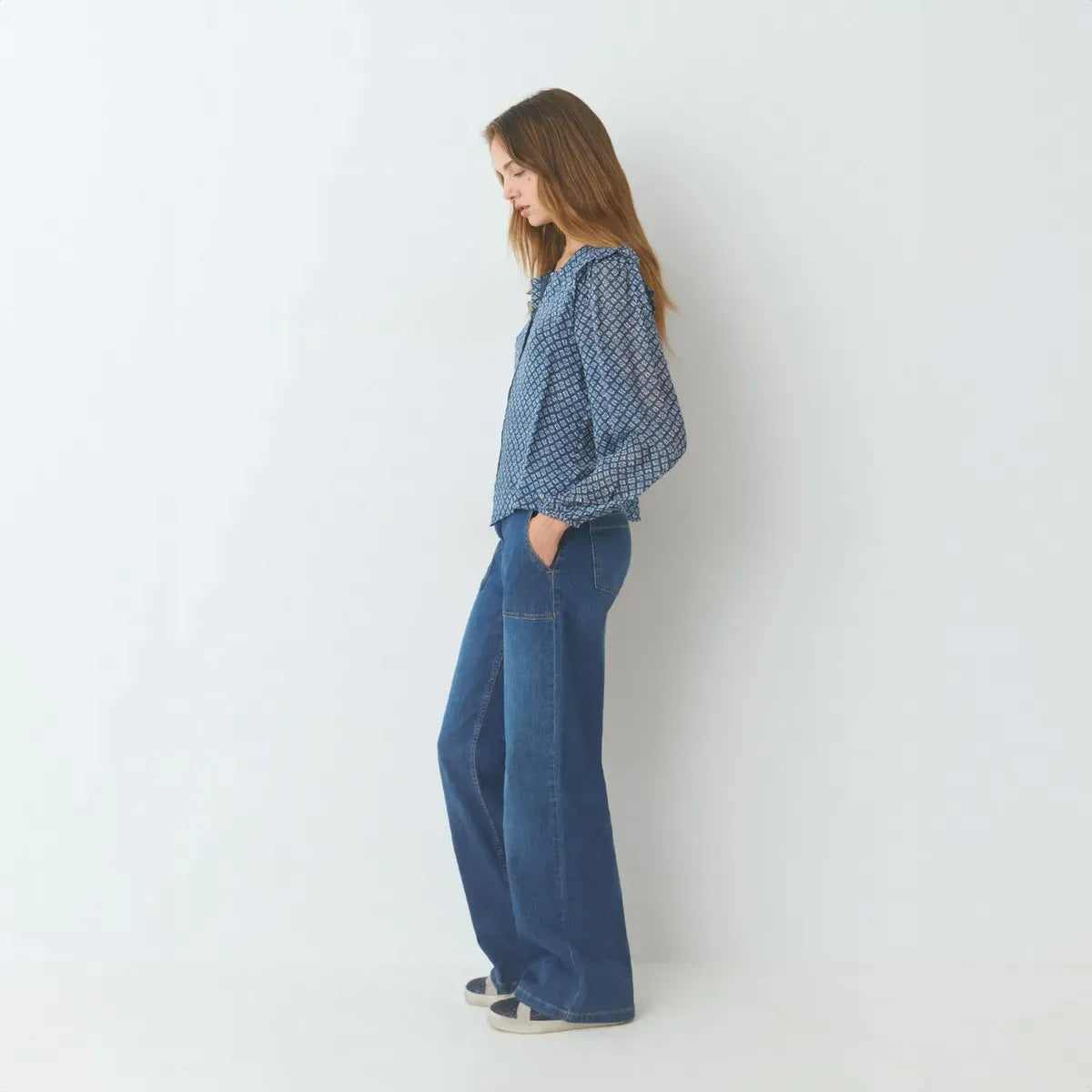 Blusa Estampada Boton