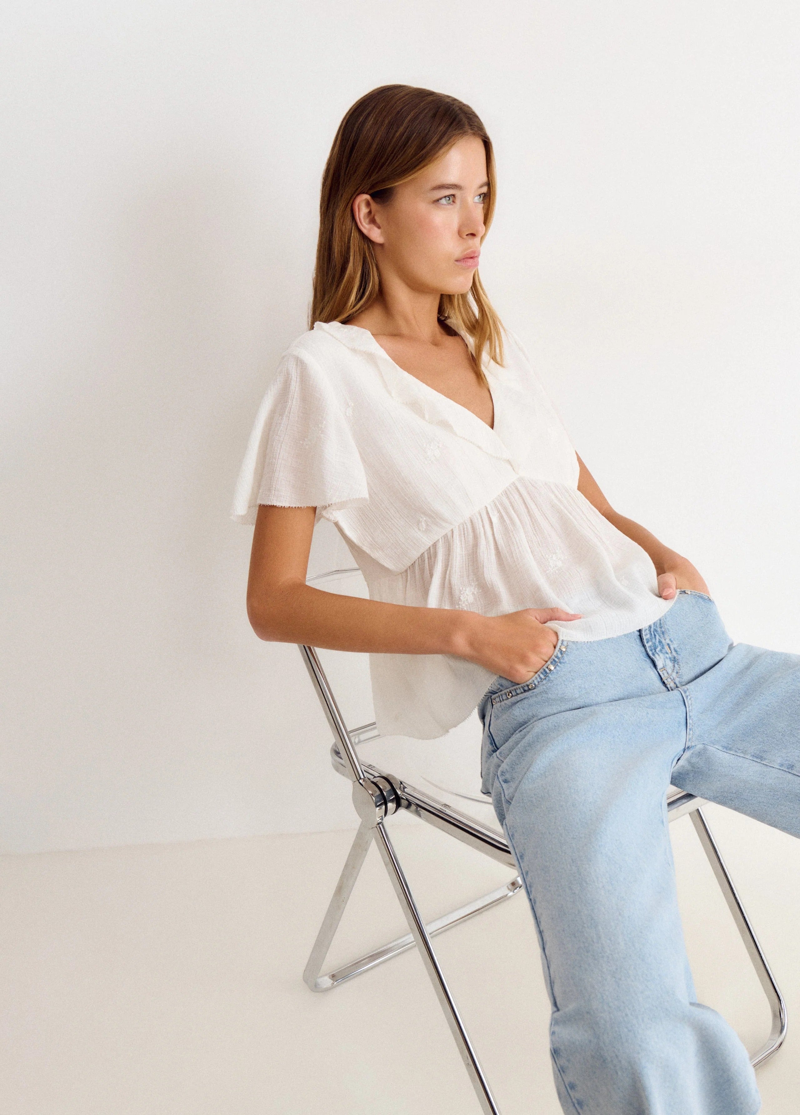 Blusa Manga Volantes