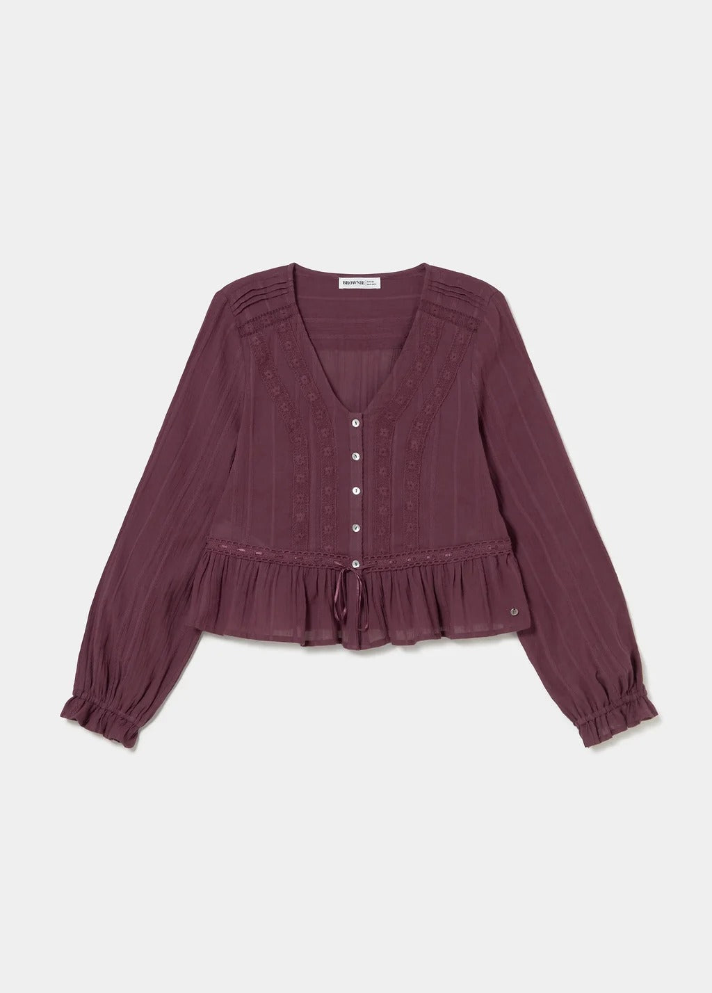 Blusa Volante Estampada Brillo