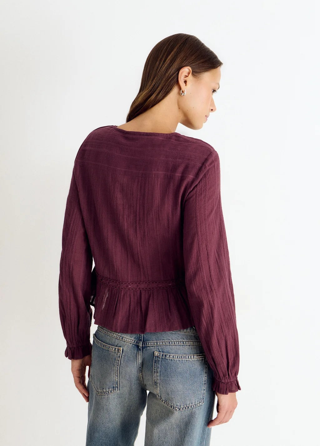 Blusa Volante Estampada Brillo