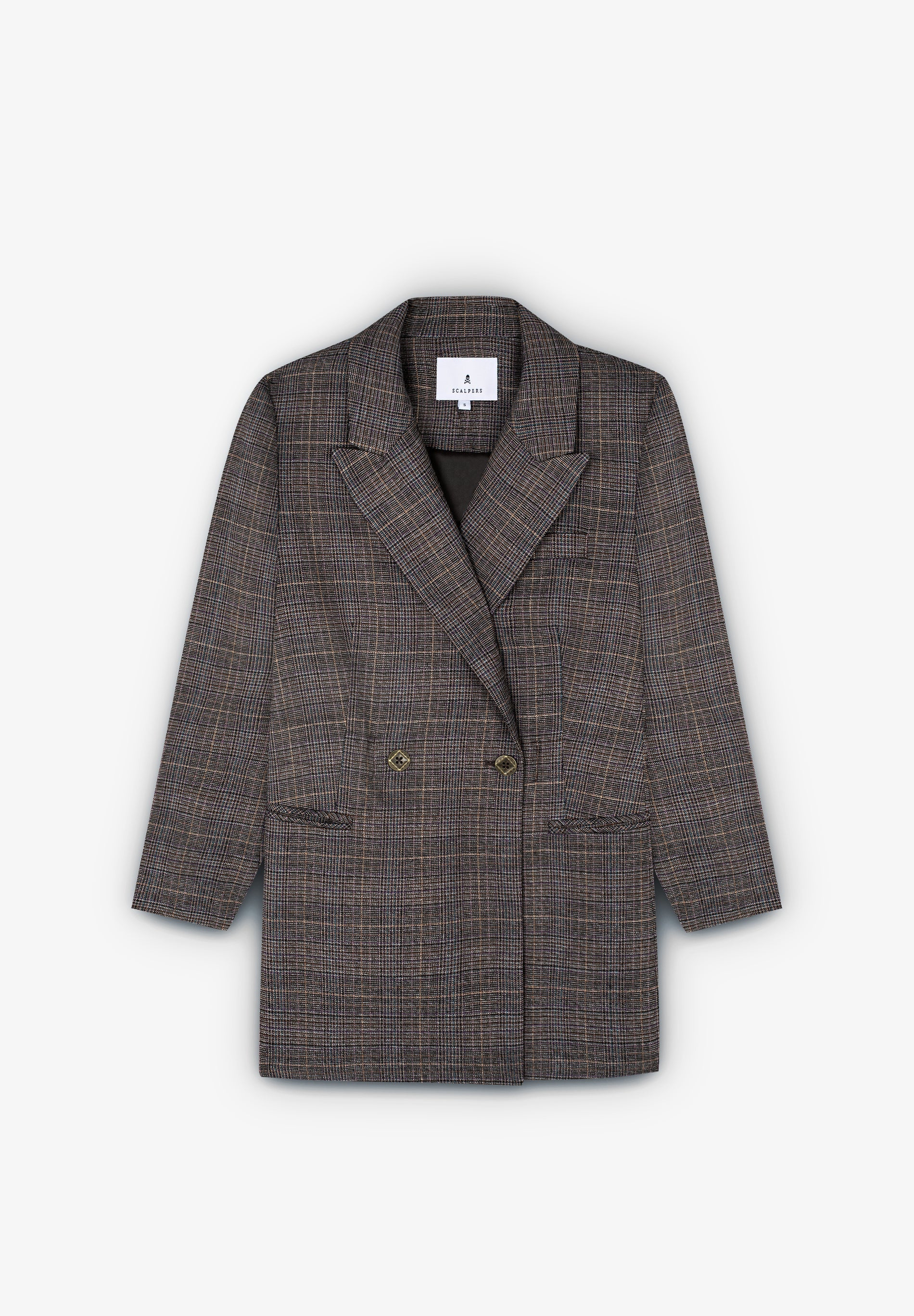 Brown Check Blazer Brown Check S