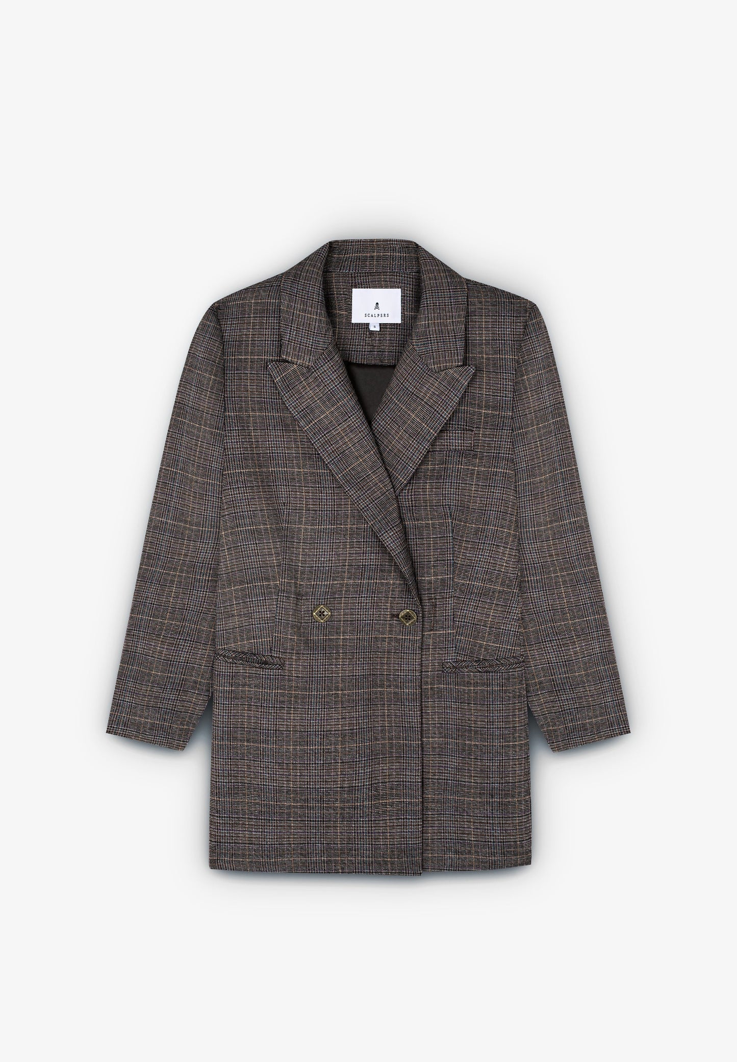 Brown Check Blazer Brown Check S