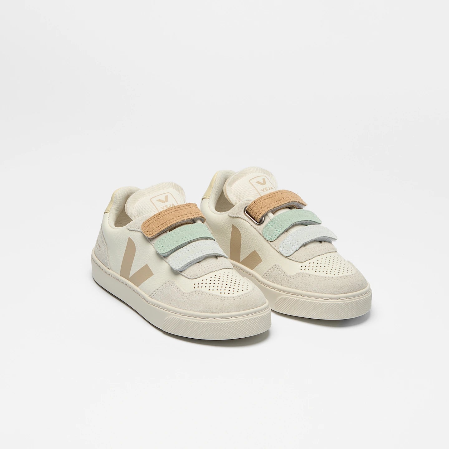 Tenis Veja Kids V-90 X Bonpoint Leather Pure Almond Natural
