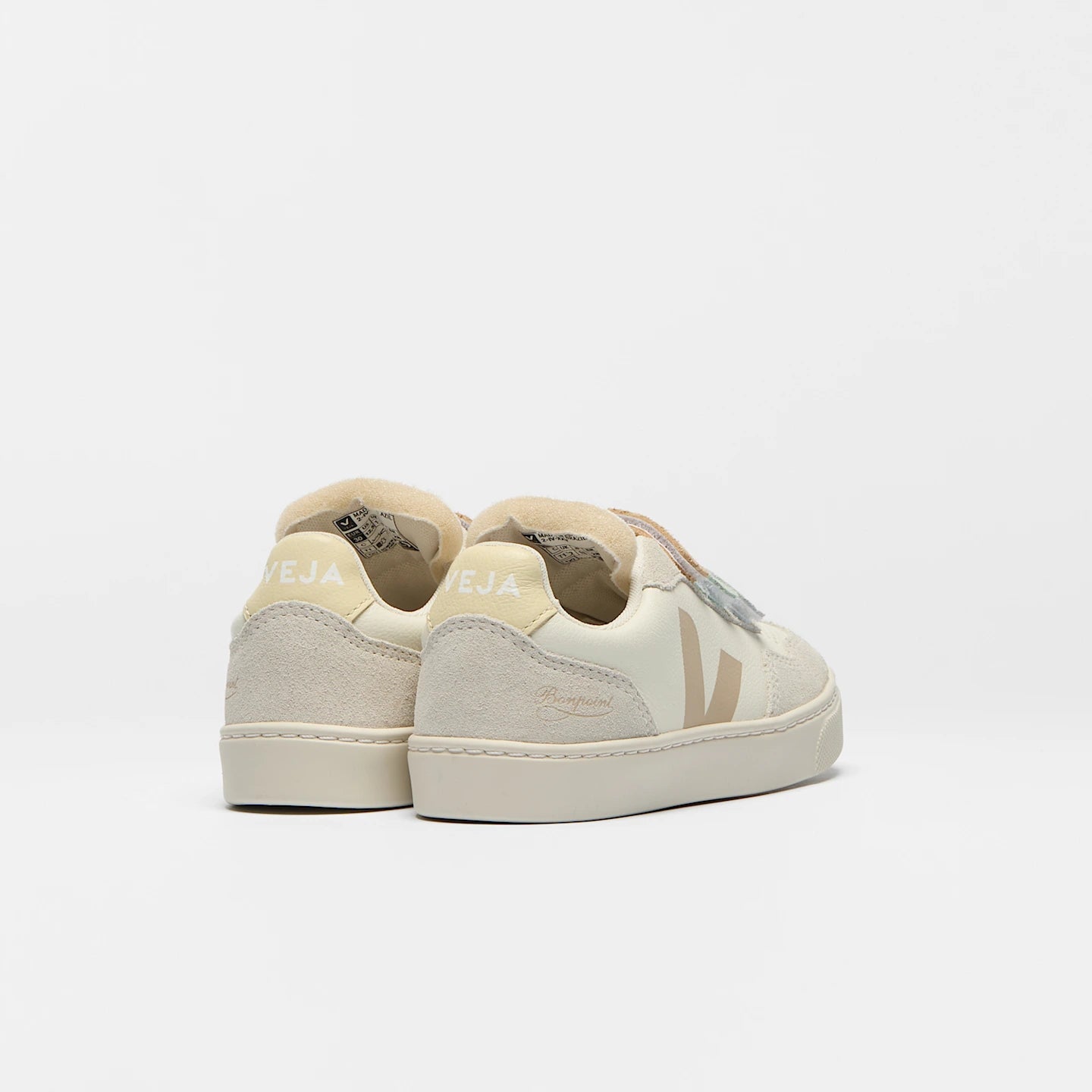 Tenis Veja Kids V-90 X Bonpoint Leather Pure Almond Natural