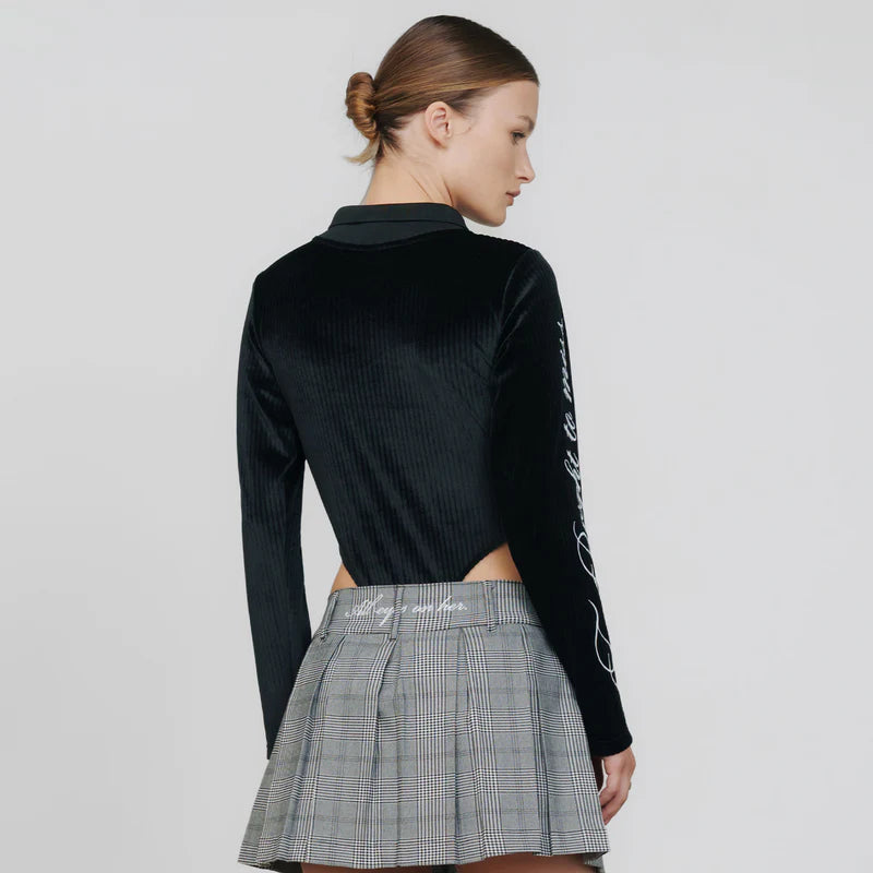 Body De Manga Larga Too Bright Negro