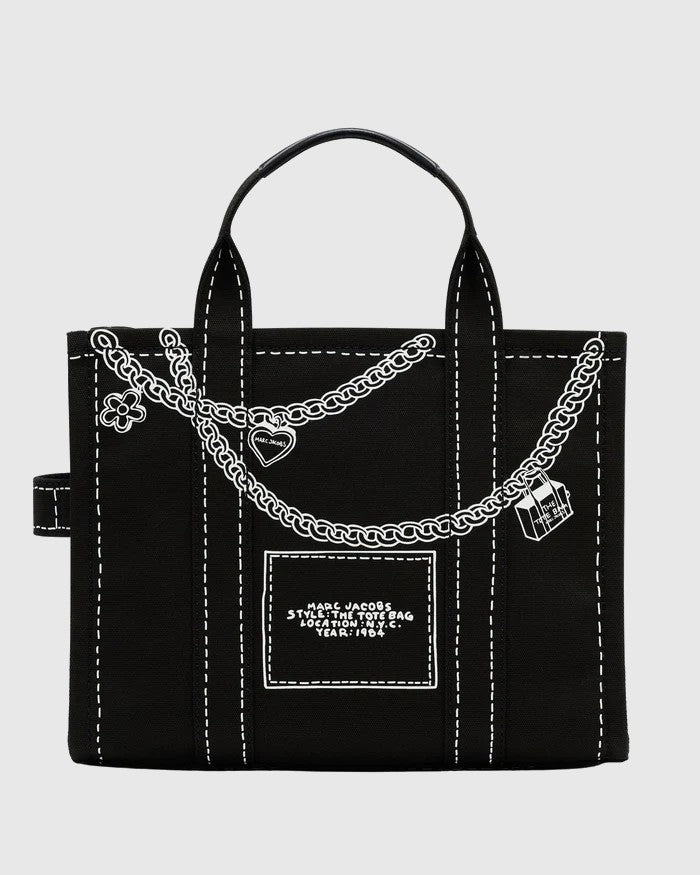 The Trompe L'Oeil Charm Canvas Medium Tote Bag MARC JACOBS TOTES Malva CO