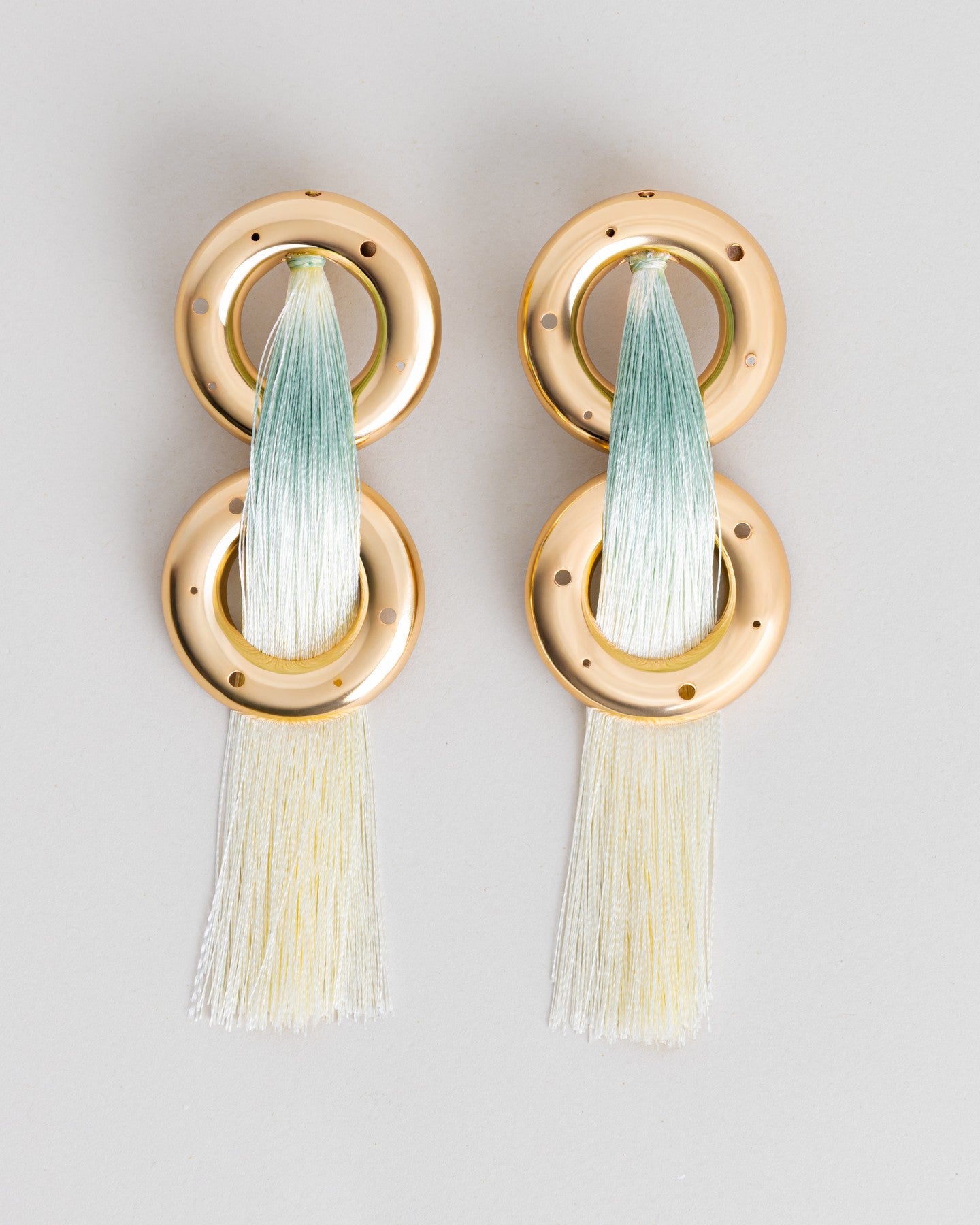 Borla Beige Verde Dorado