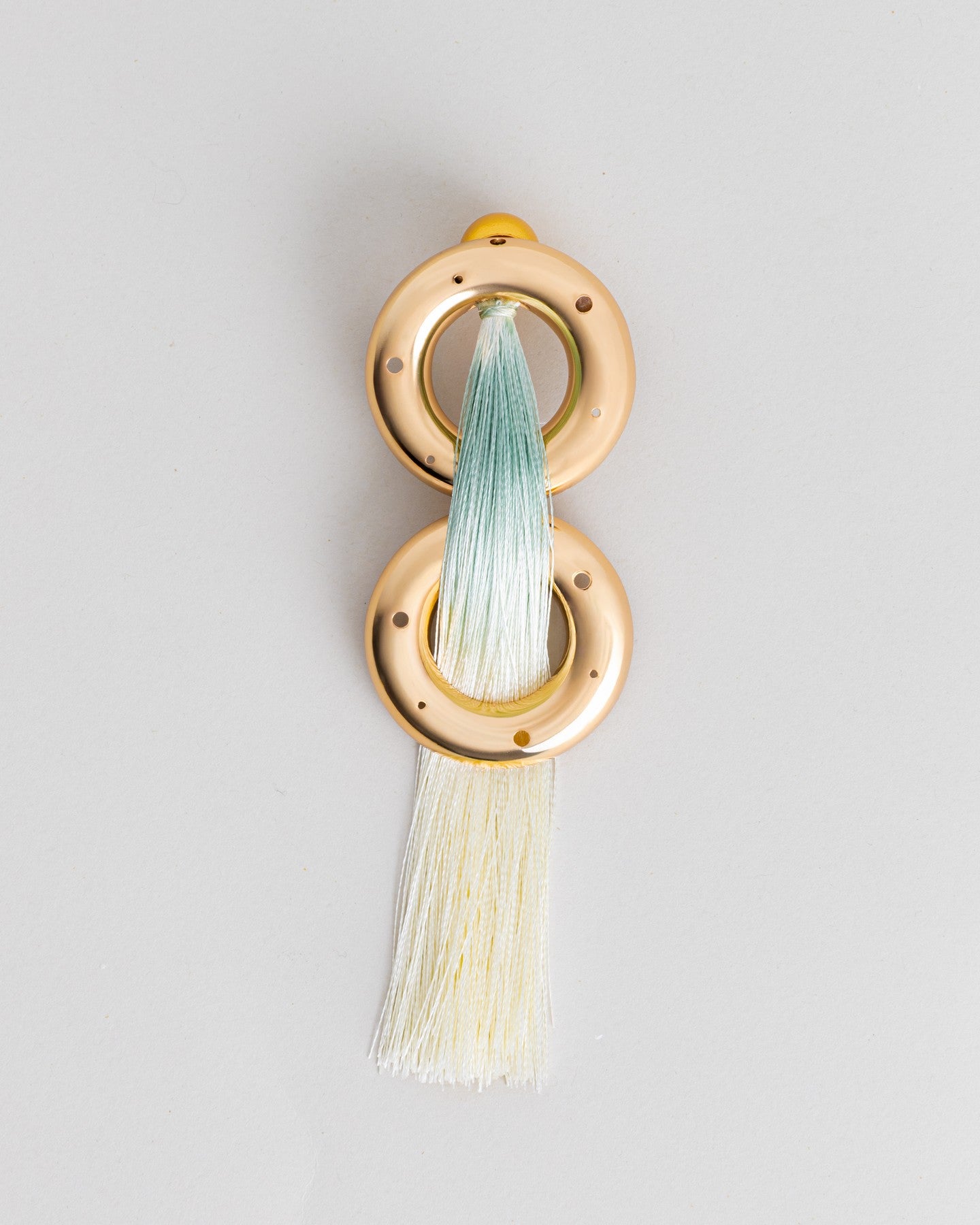 Borla Beige Verde Dorado