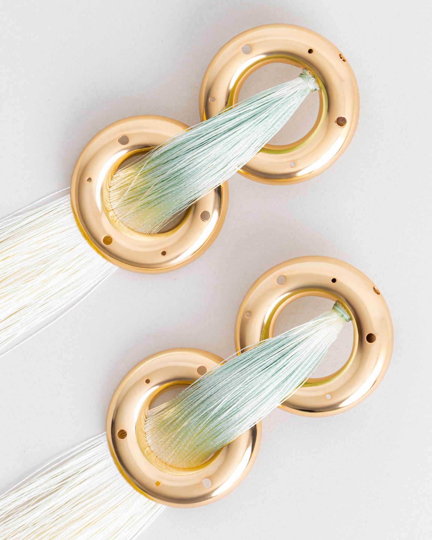 Borla Beige Verde Dorado