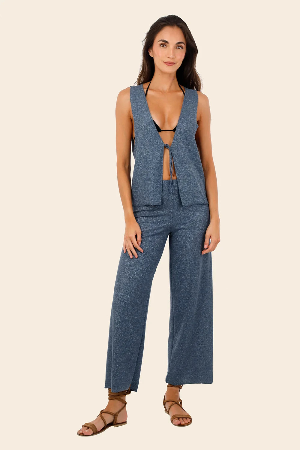 Chaleco Cove Textured Deep Blue