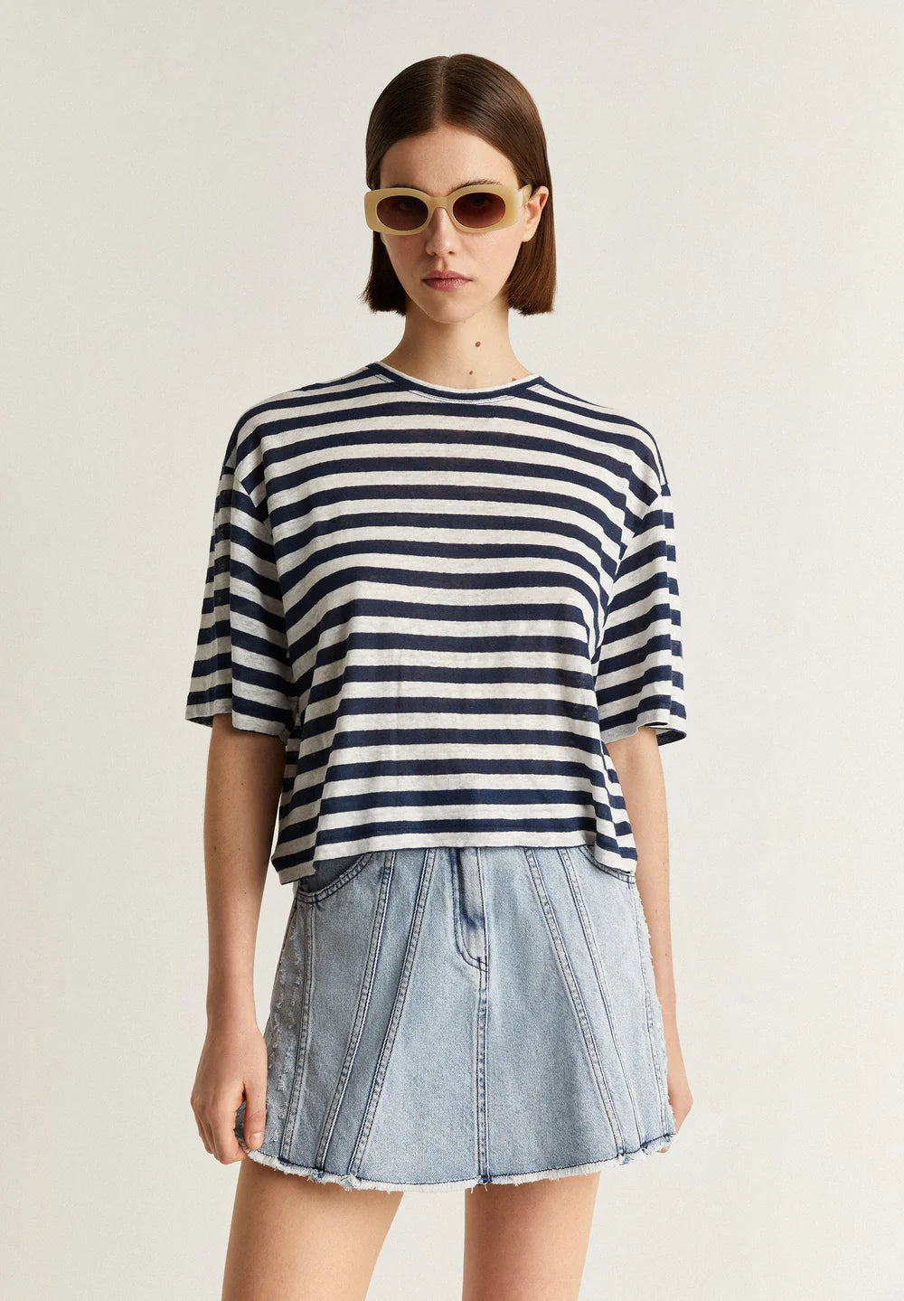 T-Shirt Linen Stripes Tee