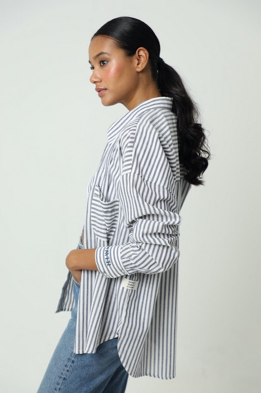 Camisa Demeter Rayas Azul