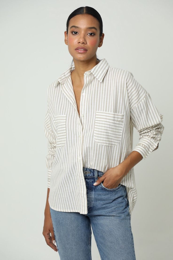 Camisa Demeter Rayas Khaky