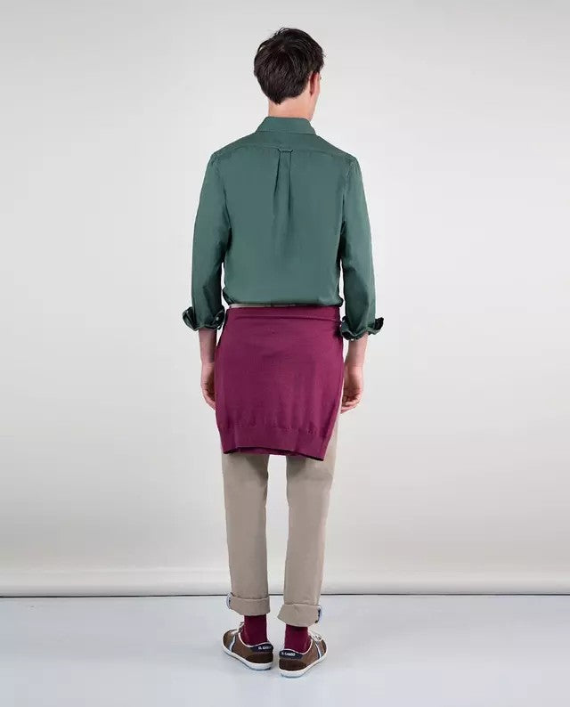 Camisa Algodon Garment Dyed Verde Oscuro EL GANSO CAMISAS Malva CO
