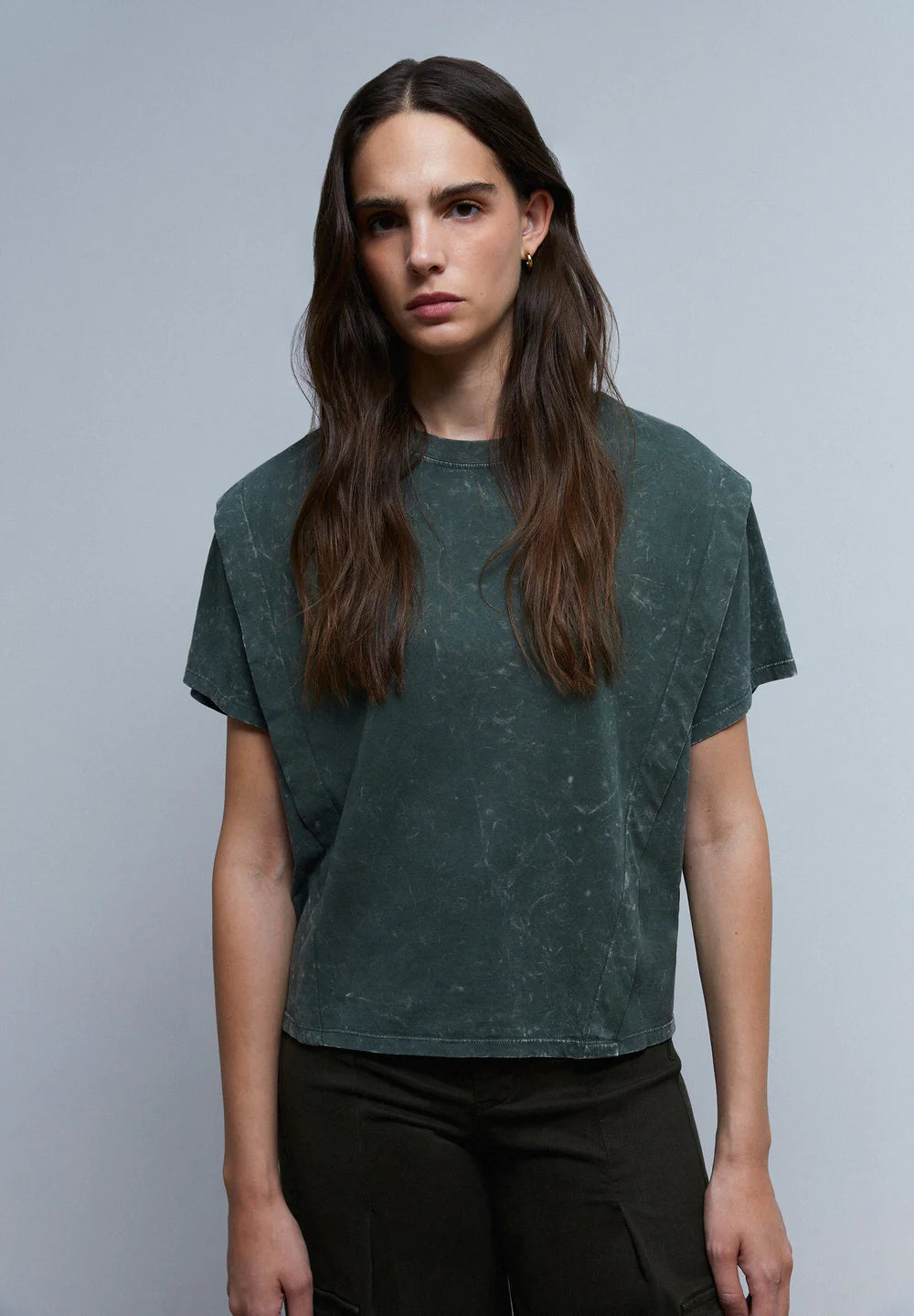 T-Shirt Lapel Marble Tee