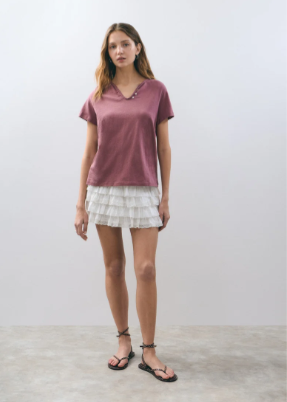 Camiseta Algodon Botones
