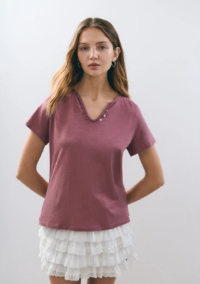Camiseta Algodon Botones
