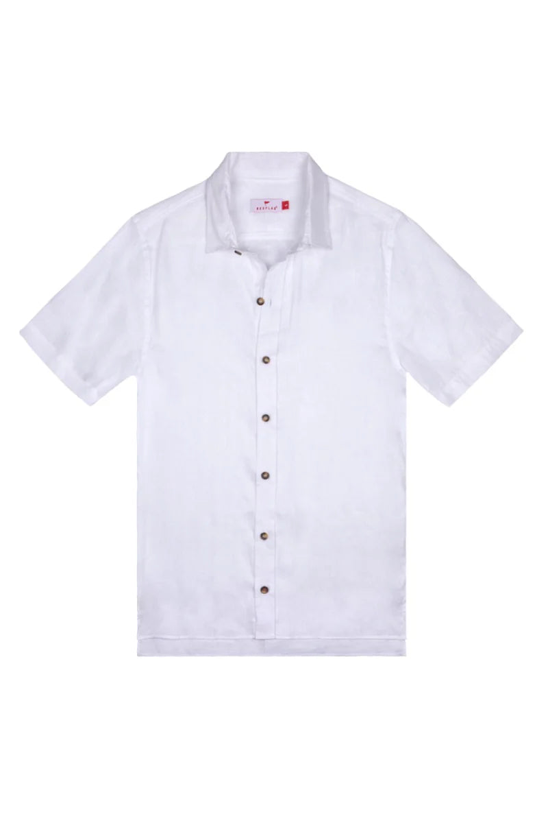 Camisa Manga Corta  De Lino