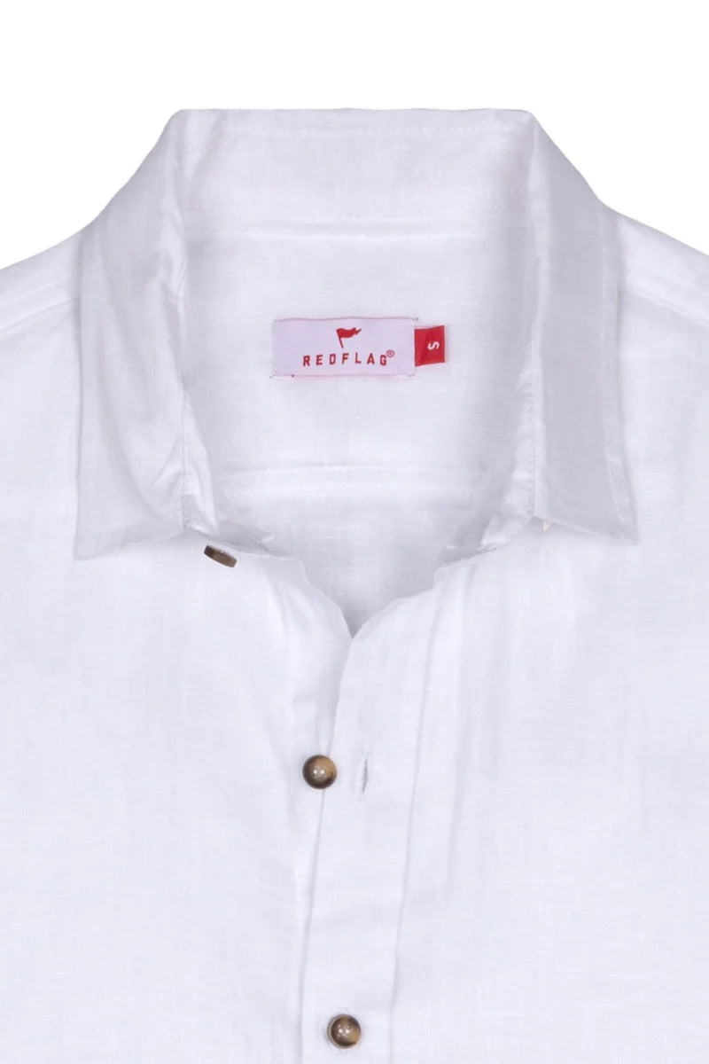 Camisa Manga Corta  De Lino