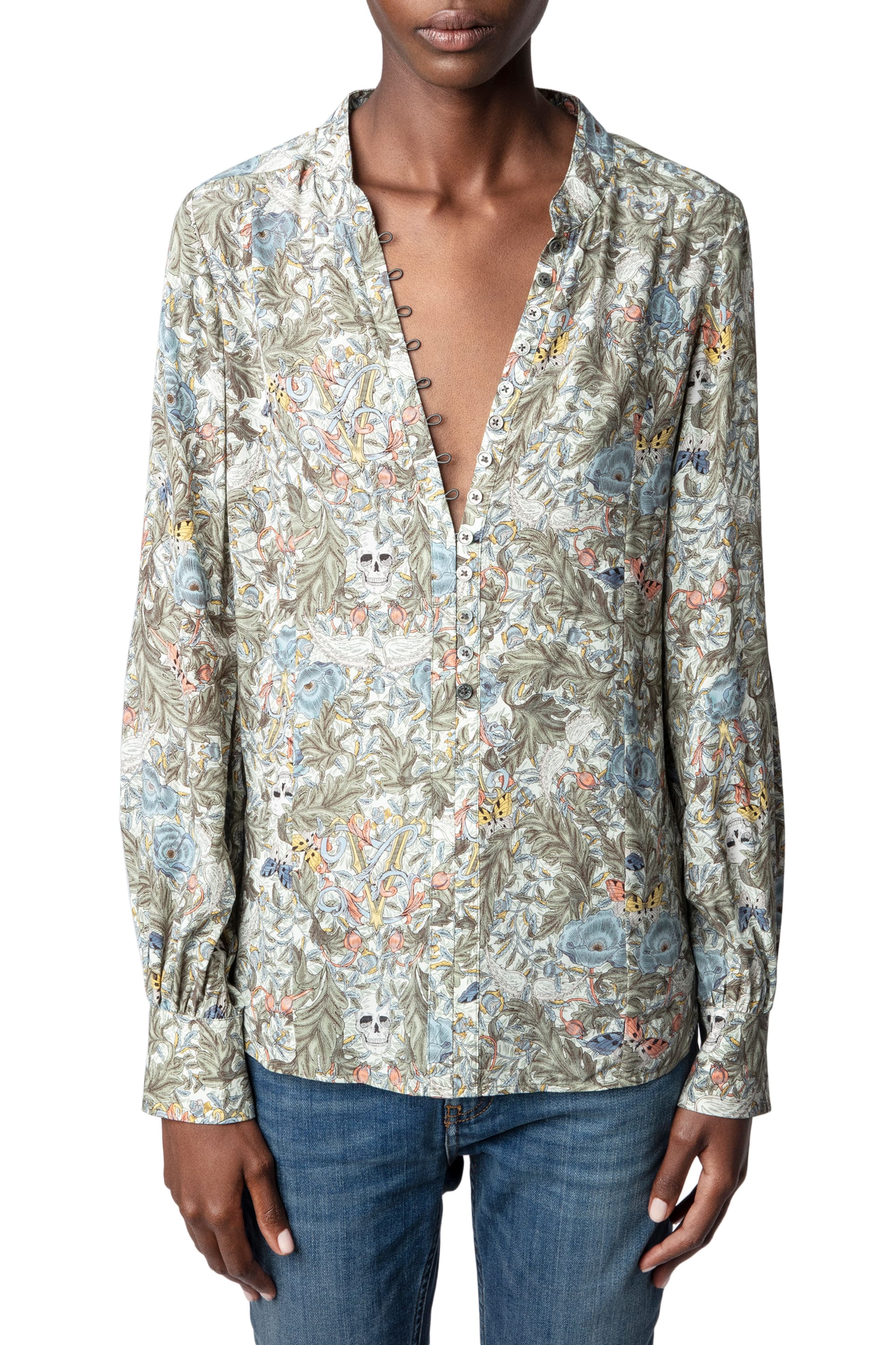 Camisa Twina British Flowers