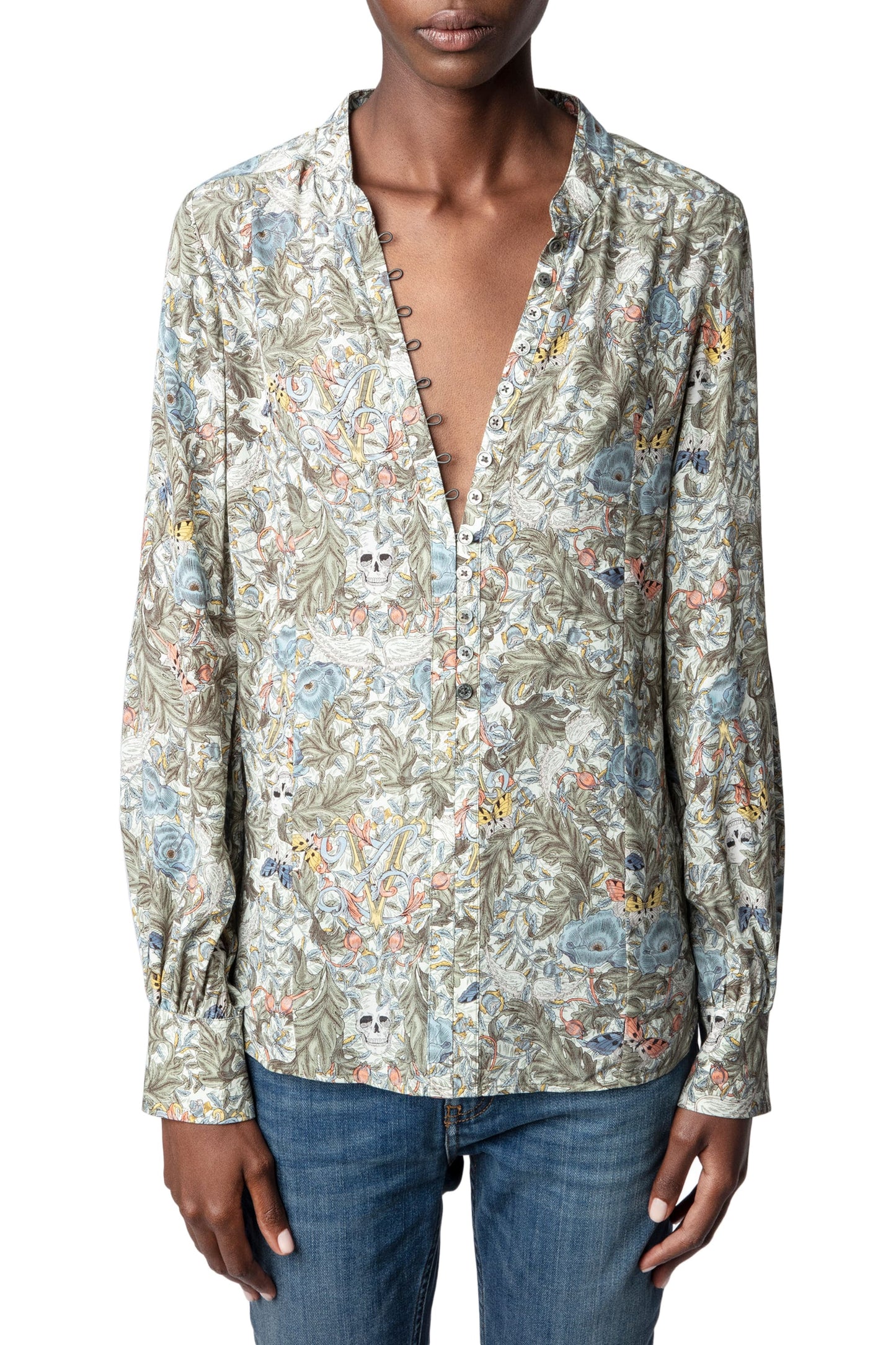 Camisa Twina British Flowers