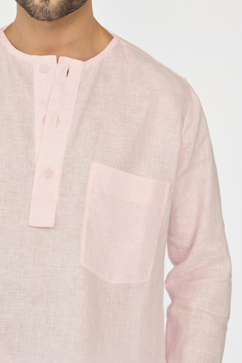 Camisa Lino Rosada