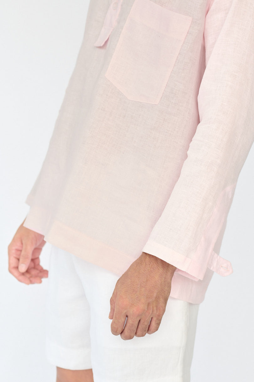Camisa Lino Rosada