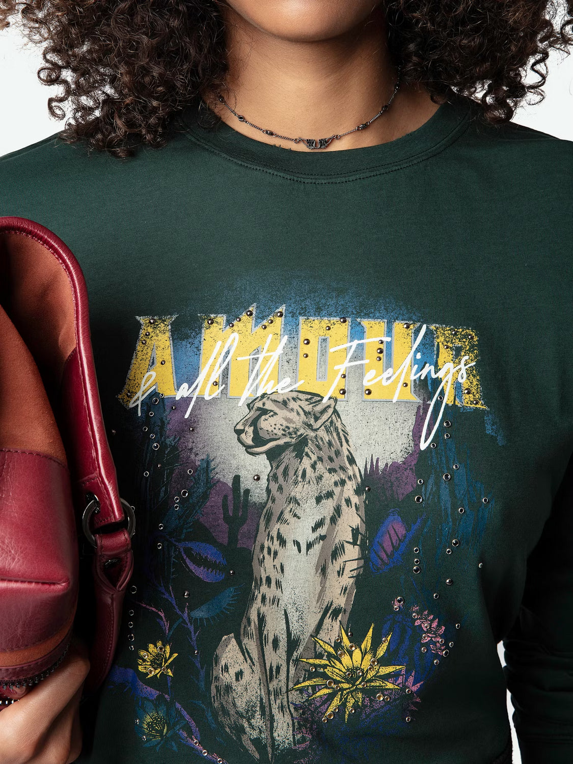 T-Shirt Noane Concert Cheetah ZADIG ET VOLTAIRE T-SHIRT Malva CO