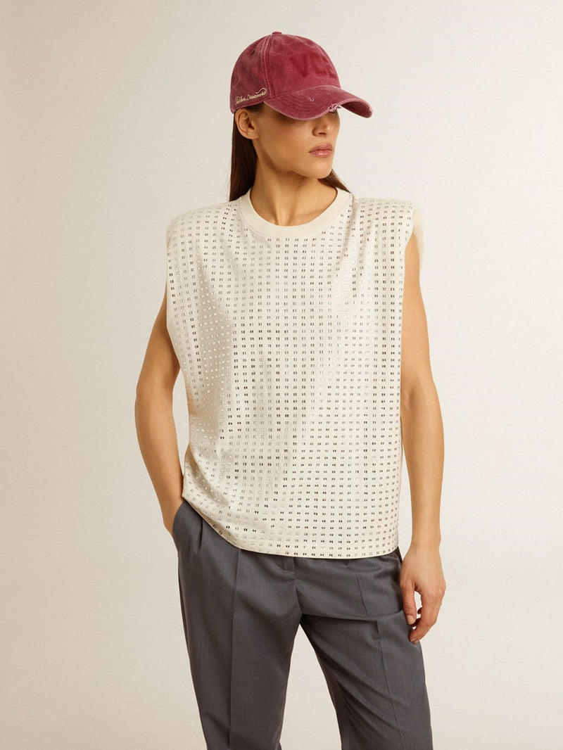 T-Shirt Golden Goose Mujer Sleeveless Padded Shoulder