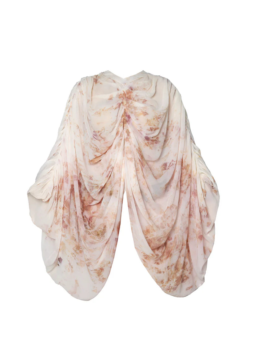 Capa De Rosas Seda Georgette