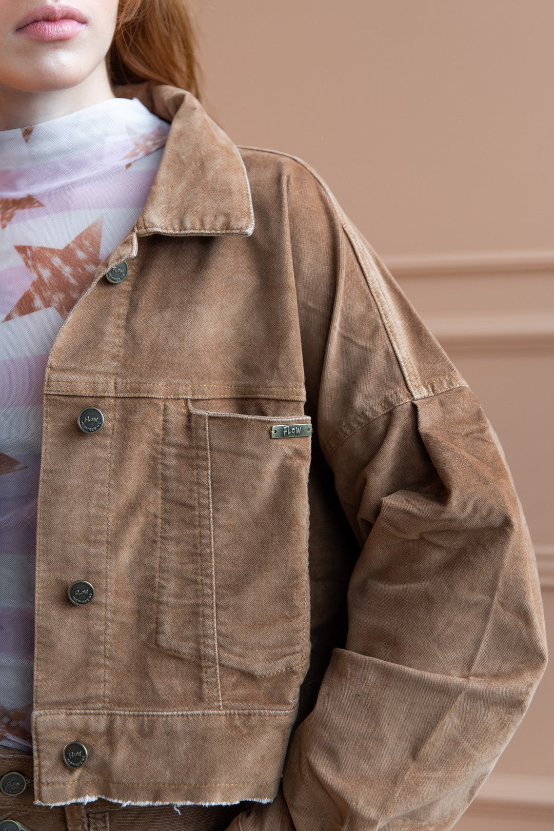 Chaqueta Balloon Velvet Caramel