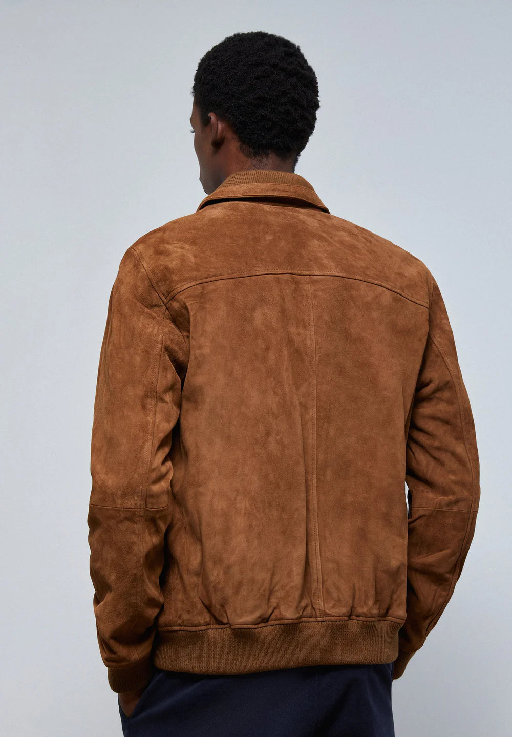 Chaqueta Suede Bomber Rib