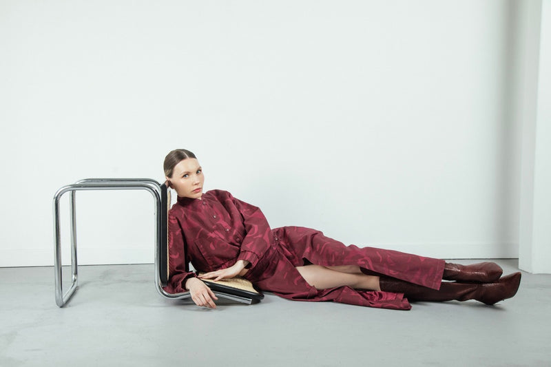 Chaqueta Denim Vino Flores